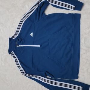 Adidas 3/4 zip with front pocket sweatshirt.